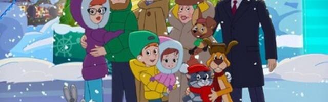 Putin esineb koos kass Matroskini ja koer Šarikuga multifilmi „Prostokvašino“ uusaastaosas