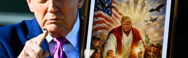 Trumpi postitatud pilt endast kui Jeesusega sarnanevast tervendajast pälvis laia kriitikat