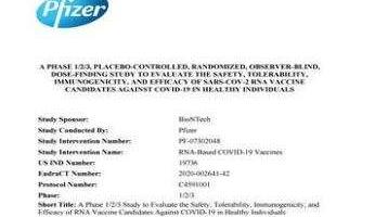 Pfizer & BioNTechi kliiniline uuring C4591001: surm uuringu ajal