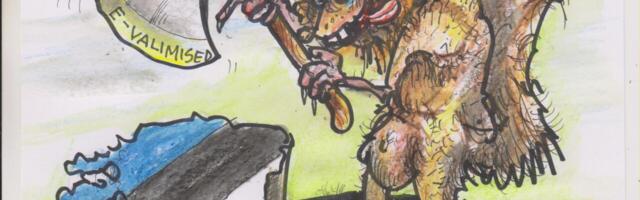 PÄEVA KARIKATUUR E-valimised lõhestavad Eesti ühiskonda