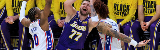 Lakers lõpetas 76ersi võiduseeria, aga Doncic lahkus longates