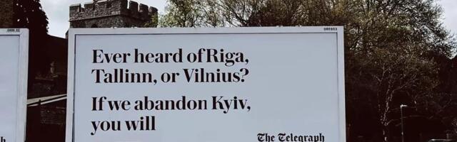 FOTO | Inglise ajalehe reklaam_ „Oled kunagi kuulnud Tallinnast? Kui hülgame Kiievi, siis kuuled“