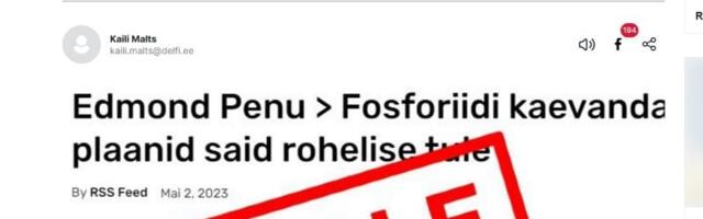 Delfi Faktikontroll VALETAB > Kliimaminister TAHAB fosforiiti kaevandama hakata!