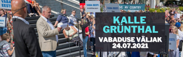 Video! Kalle Grünthal 24.07 Vabaduse väljakul: vastupanu osutamine on meie põhiseaduslik õigus