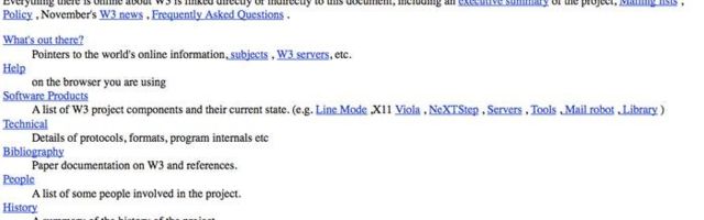Selline nägi välja maailma esimene veebileht