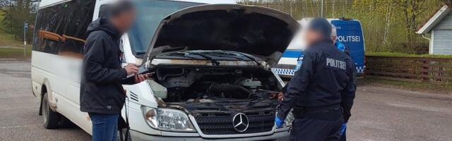 FOTOD | Transpordiamet ja politsei tuvastasid tõsiseid puudusi Võru- ja Viljandimaa koolibussidel  