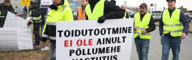 Galerii | Põllumehed tulid traktoritega ristteedele: pole põllumajandust, pole toitu!