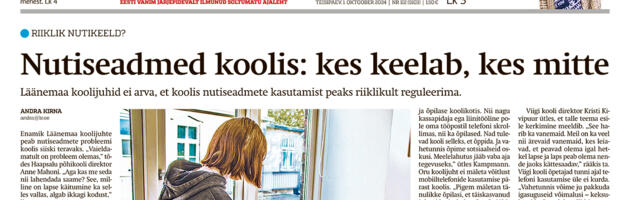 Lääne Elu paberleht teisipäeval, 1. oktoobril