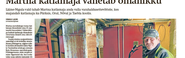 Lääne Elu paberleht neljapäeval, 10. oktoobril