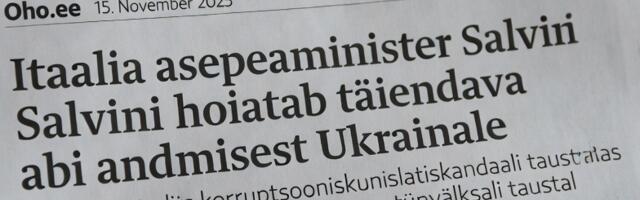Itaalia asepeaminister Salvini hoiatab täiendava abi andmisest Ukrainale korruptsiooniskandaali taustal
