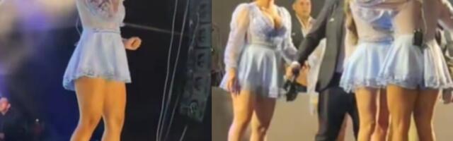 VIDEO | Ootamatu rünnak: droon sõitis laval esinevale lauljale otse näkku