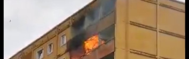 VIDEO ja FOTOD | Tartus Annelinnas põles lausleegis kaheksanda korruse korter