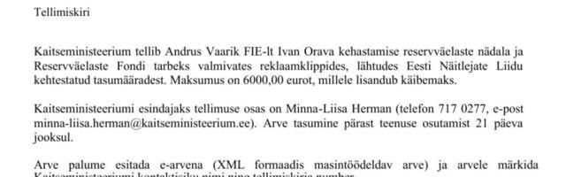 KÕMU: Kertu Luisk – Tellimiskiri
