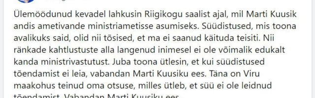 Reporter: President Kersti Kaljulaid palus Marti Kuusikult vabandust