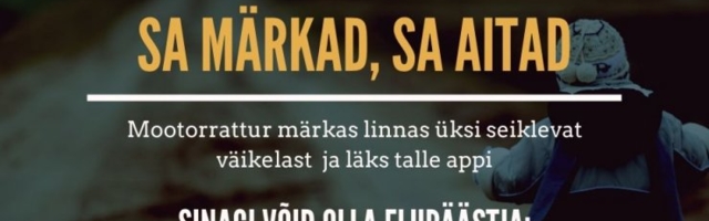 Tähelepanelik mootorrattur päästis linnapeal ekselnud 2-aastase lapse