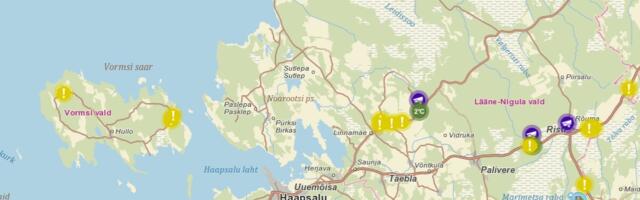 Torm murdis Läänemaal teedele puid