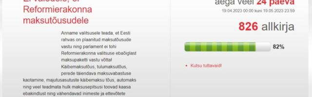 Keskerakond algatas maksutõusude vastu allkirjade kogumise