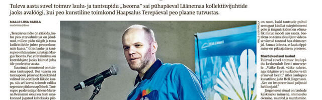 Lääne Elu paberleht teisipäeval, 30. jaanuaril