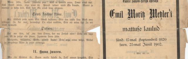 200 AASTAT EMIL MORITZ METZLERI SÜNNIST