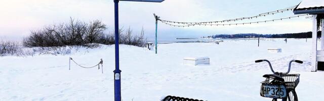 GALERII: karge talveõhtu Haabneeme rannas