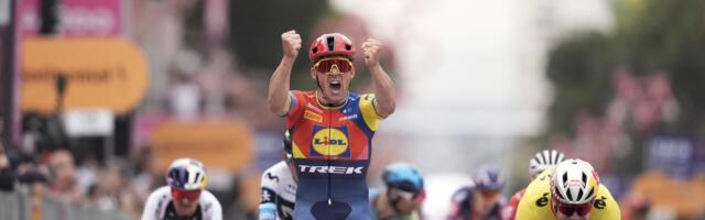 Giro d'Italia avaetapp pakkus tiheda finiširebimise, hispaanlane kukkus meetrikõrguselt äärelt ja murdis rinnalüli