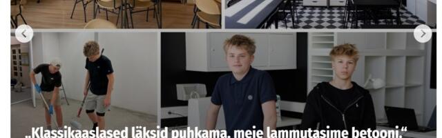 Õhtuleht: Püünsi poisid tegid koolivaheajal oma kunstiklassis remonti