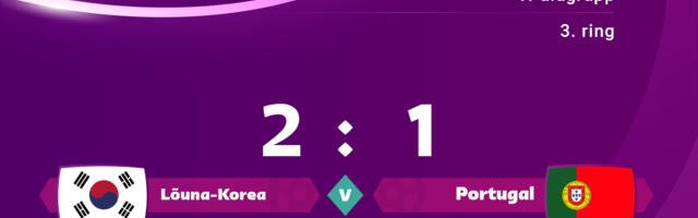 Lõuna-Korea võitis Portugali 2 : 1, mõlemad H-alagrupist edasi