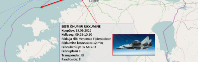 Kaitsevägi avaldas kaardi Vene lennukite liikumise kohta