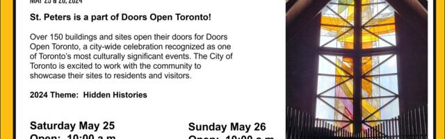 ,,Doors Open Toronto’’ Peetri kirikus