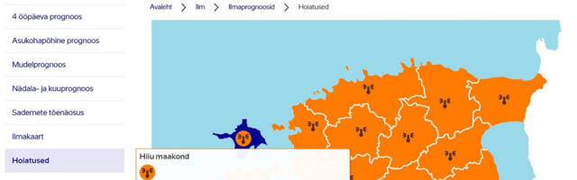 Ilmateenistuse veebi disain sai uuenduskuuri
