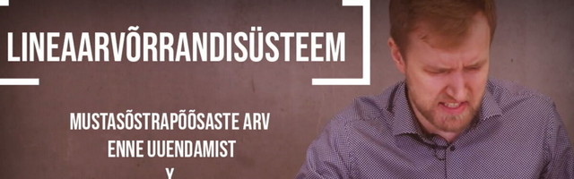 Kuidas luua andmete pealt lineaarvõrrand?