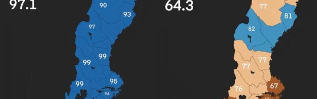 Põlisrahvastiku osakaalu muutus Rootsis 1950-2026