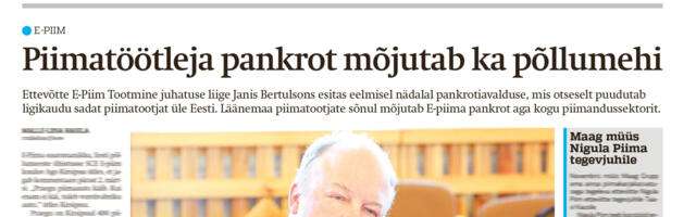 Lääne Elu paberleht teisipäeval, 17. veebruaril