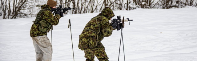 Kaitseväe Akadeemia õppurid harjutasid talvist sõjapidamist