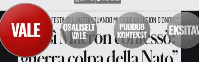 FAKTIKONTROLL | Kas Macron tunnistas, et NATO on vastutav Venemaa täiemahulise sissetungi eest Ukrainasse? Ei, USA majandusteadlane valetab