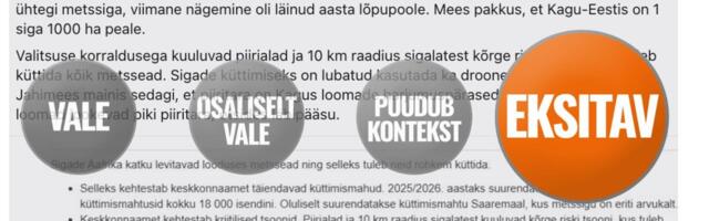 FAKTIKONTROLL | Kas jahimeestel ei ole piisavalt metssigu, keda tappa? On küll. 
