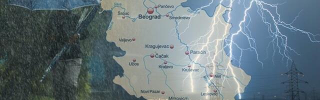 KROZ OVAJ DEO SRBIJE NOĆAS VEĆ PROTUTNJALA OLUJA: Evo gde i kada će oblini pljuskovi udariti sledeće