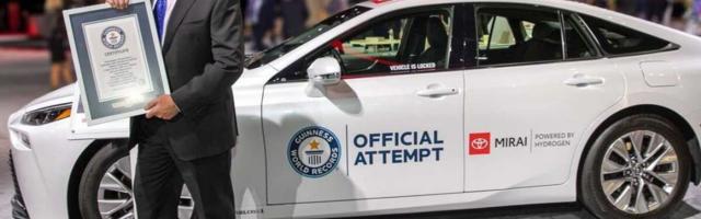 Maailmarekord – Toyota Mirai sõitis ühe tankimisega 1360 km