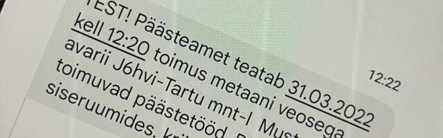 Riik kutsub üles testima ohuteavituse lühisõnumit