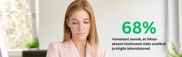 Seitse eestlast kümnest soovib, et liiklustestid oleksid avalikud ja tasuta lahendatavad.