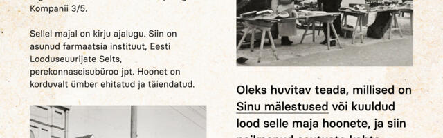 Tartu Linnaraamatukogu ootab mälestusi raamatukogu Kompanii tn majast