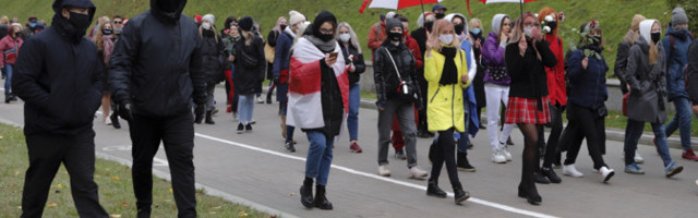 Valgevene protestiaktsioonidel peeti kinni ligi 40 inimest