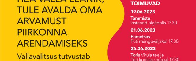 Tori vallavalitsuse esindajad kohtuvad elanikega