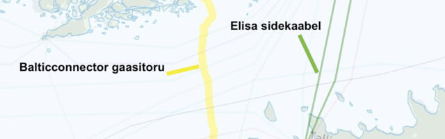 Kaart: kahjustatud gaasitoru ja Elisa sidekaabel asuvad üksteisest tegelikult väga kaugel