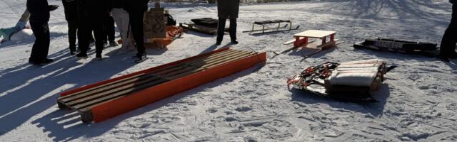 Valgamaa Kutseõppekeskus saatis vastlapäeval oma leiutised liugu laskma