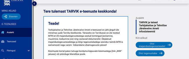 TTJA avas uue infosüsteemi Tarvik 