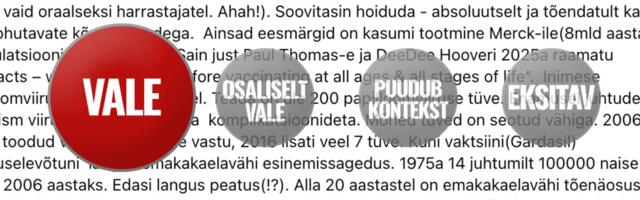 FAKTIKONTROLL | HPV vastu vaktsineeritud naised ei sure rohkem kui emakakaelavähi tõttu 