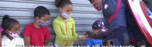 Reporter: «Kapten Ameerika» käib lastele koroonast ja maskidest rääkimas