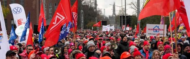 Тысячи работников заводов Volkswagen в Германии начали второй раунд забастовки