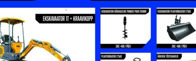 ETR OÜ ehitustehnika renditeenus on taas Kehras avatud!
